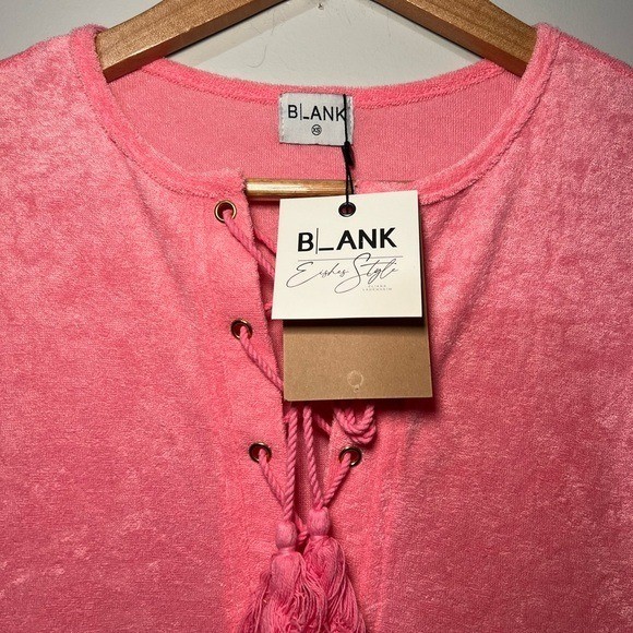 Blank Terry Maxi Robe Dress XS Pink Modest New Beach Ocean Pool Resort Vacation