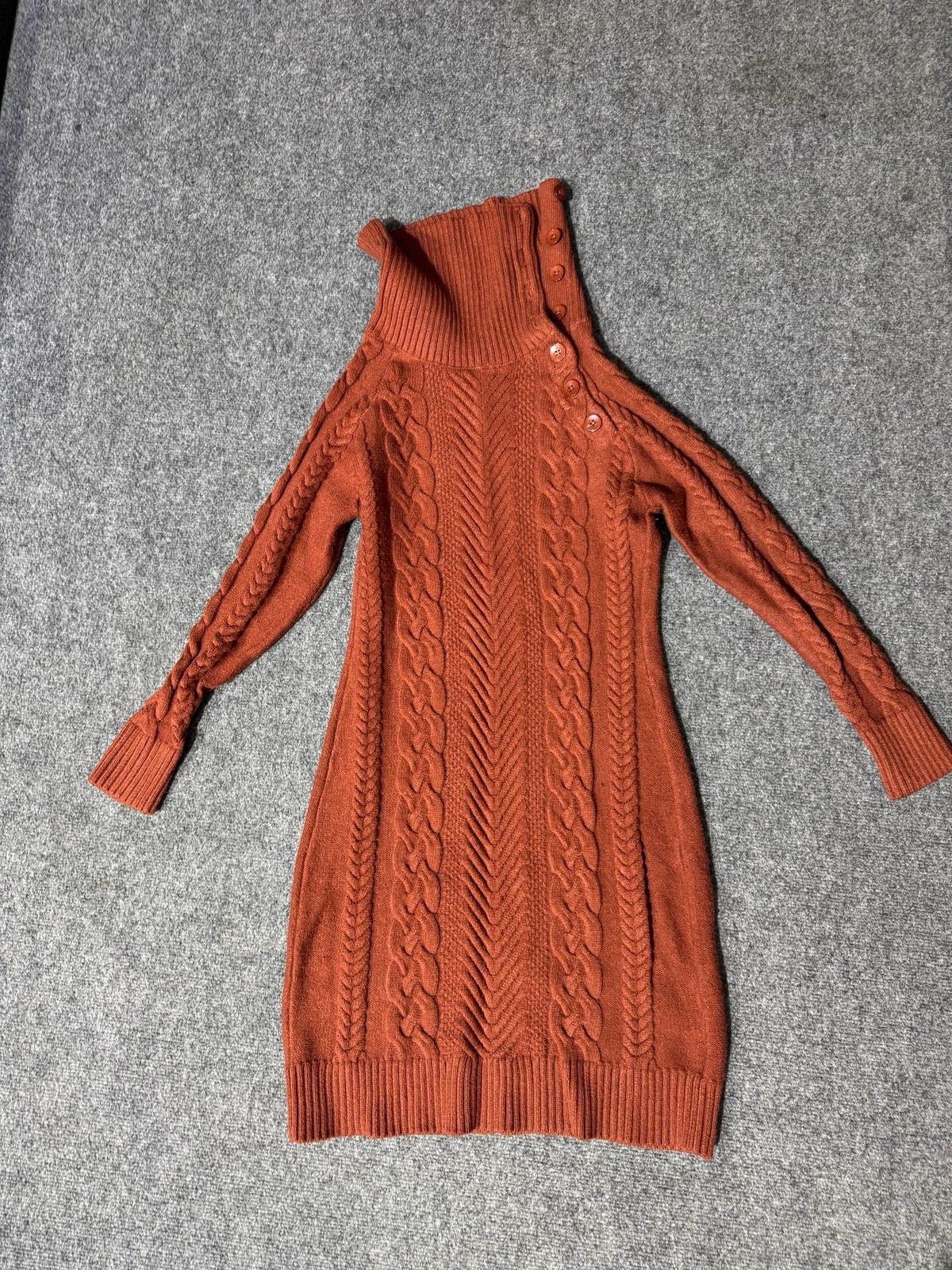 👗 BLENCOT Women’s Knit Sweater Dress – Brown (Size Large)