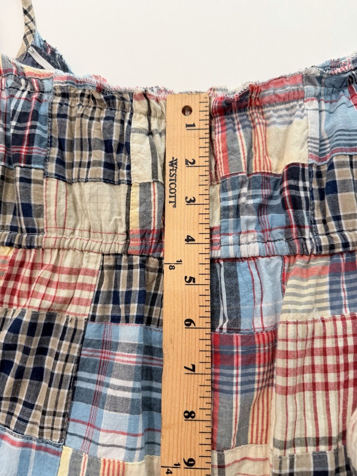 Madras Patchwork Mini Dress S 100% Cotton Nantucket Coastal Preppy