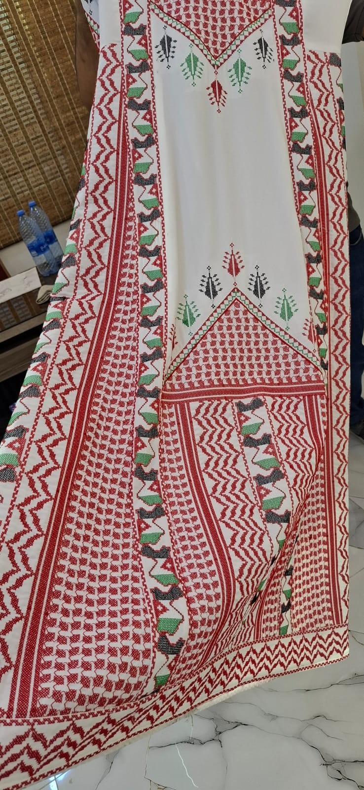 Authentic Palestinian Thobe – Machine Embroidered Tatreez Dress