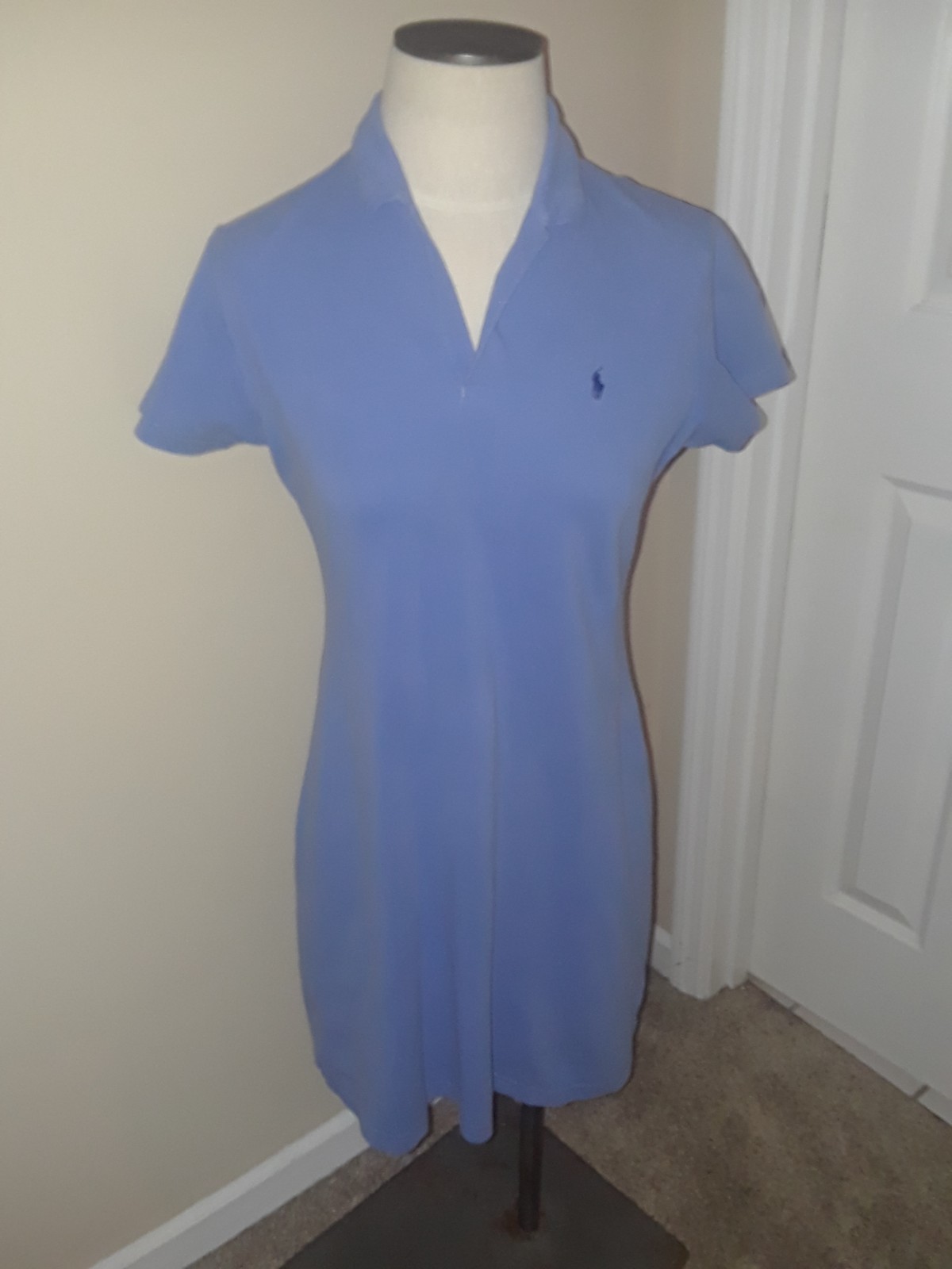 Ladies Ralph Lauren Sport Blue Polo Dress Size Small