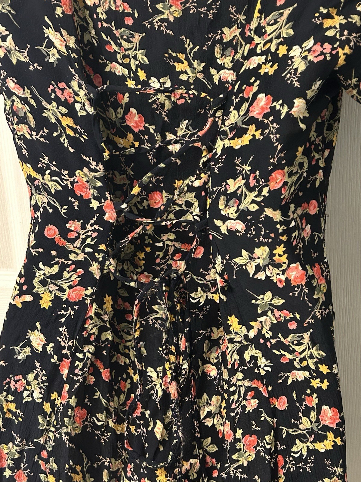 Clio 90s Y2K Grunge Goth Romantic Floral Mini Corset Lace Dress Whimsy Festival