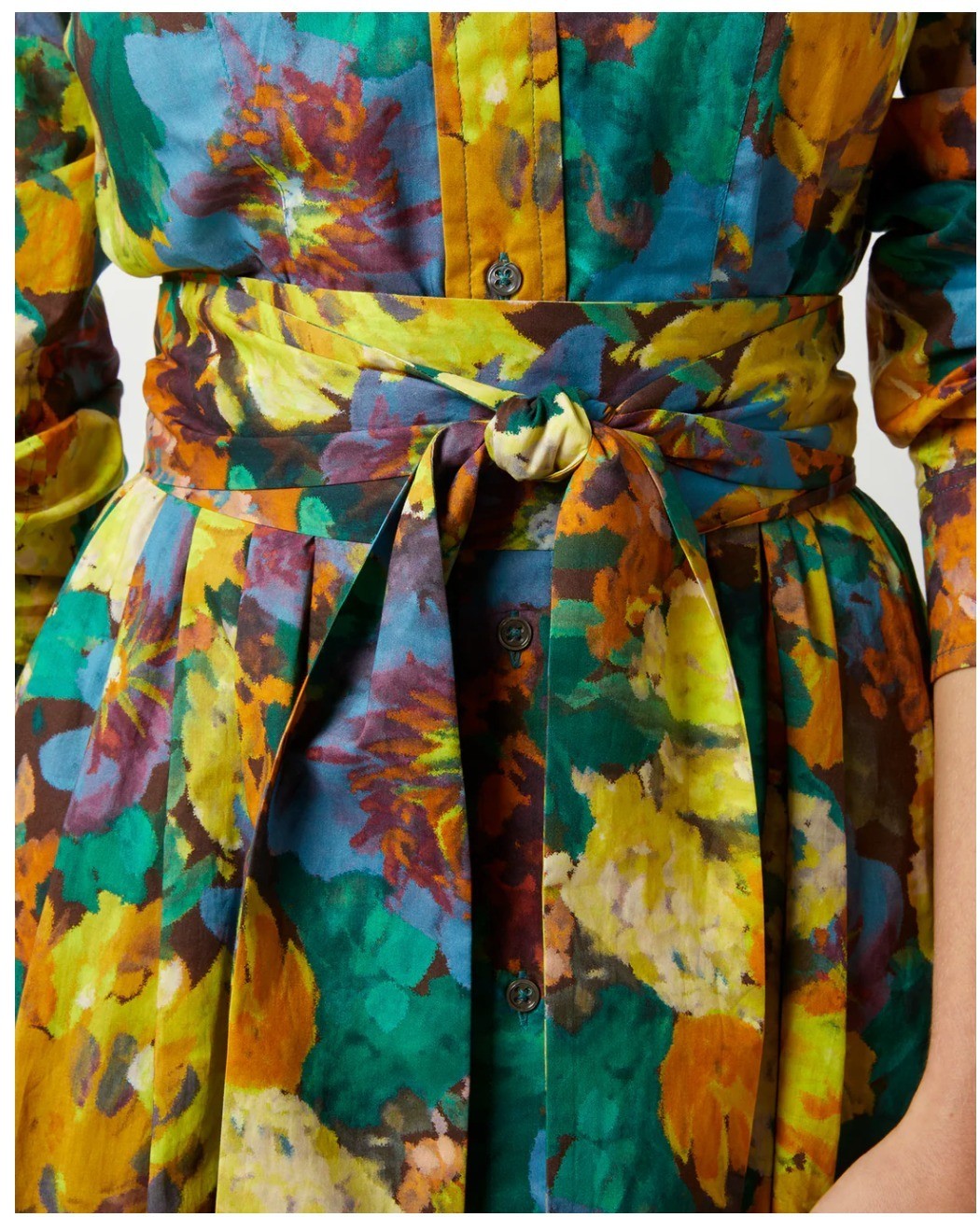 Ann Mashburn S Multi Artists Bouquet Liberty Classic Shirtwaist Maxi Dress NEW