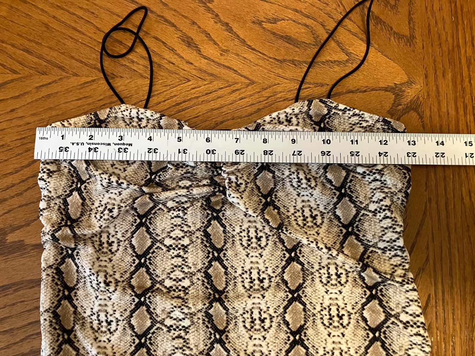 Urban Outfitters Open Back Spaghetti Strap Dress Brown Animal Print Medium