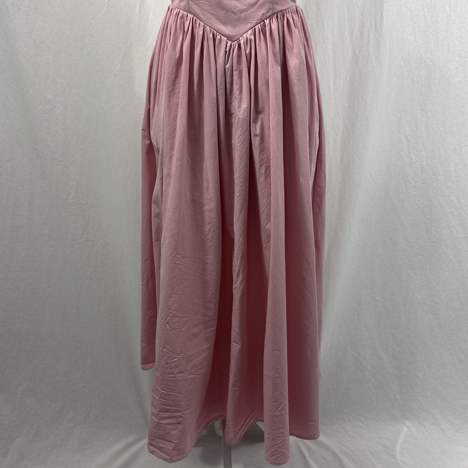 Saints & Secrets Pink Basque Waist Halter Neck Maxi Dress Womens Sz S Romantic