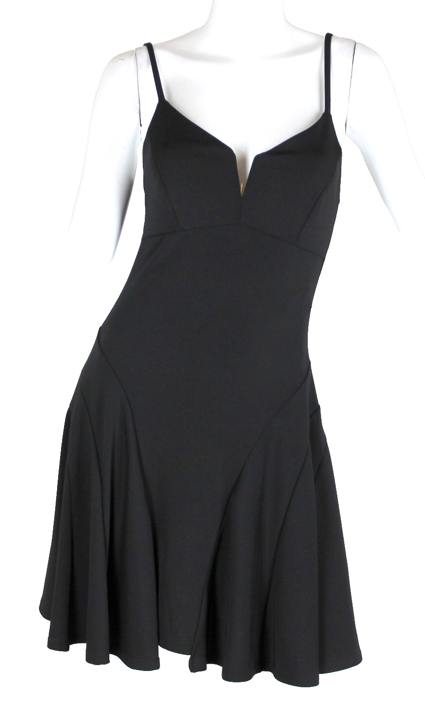 {Nasty Gal𝅺} Dress Black Sz. S Fit & Flare Stretch Spaghetti Strap Summer