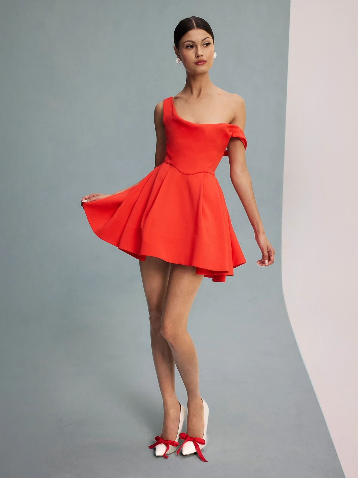 ALICE & OLIVIA (2) ESTRELLA CHILI PEPPER FIT N FLARE MINI DRESS NWT MSRP$550