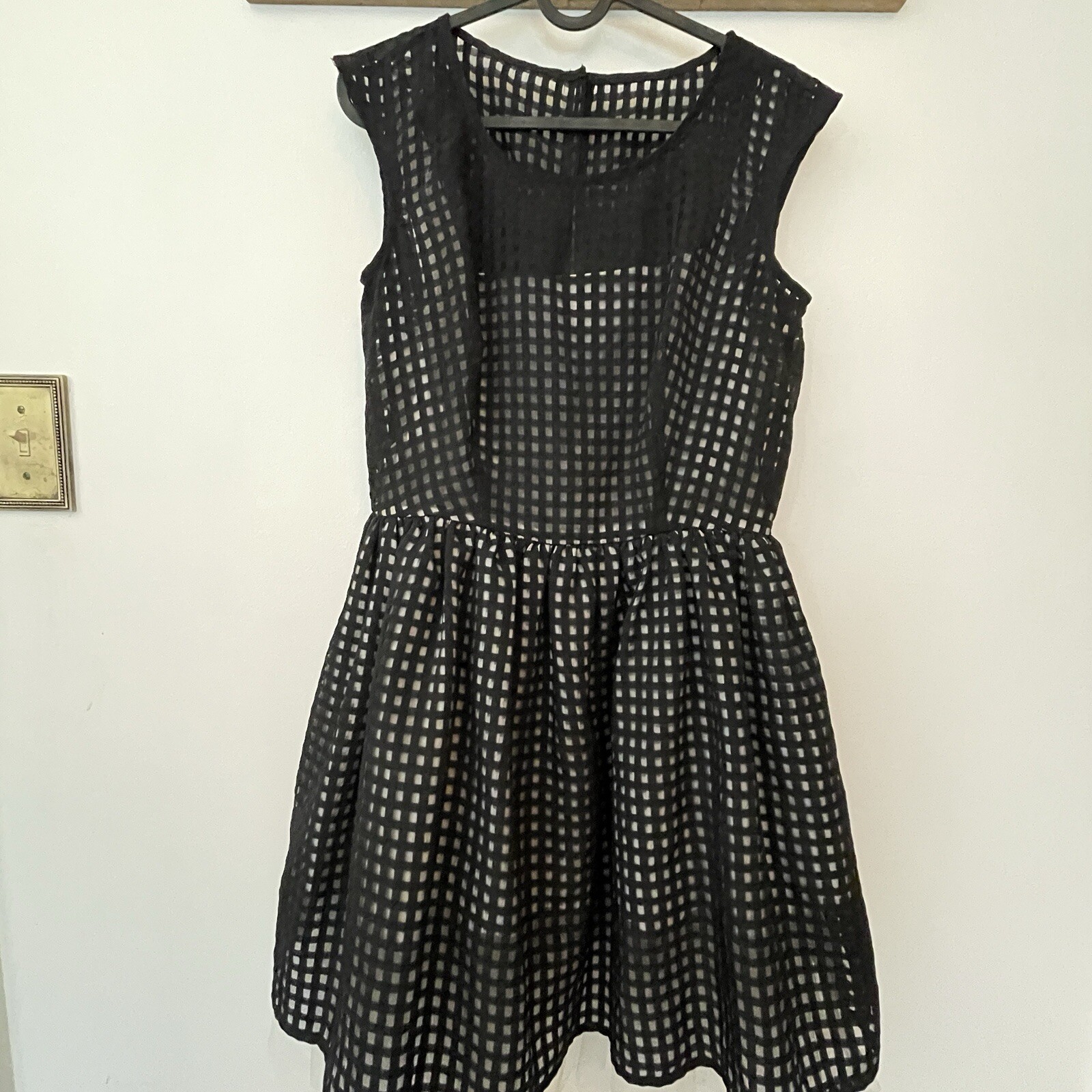 Chetta B. Black White A-line Organza/tulle Dress Women’s size 6 Whimsigoth Hoco