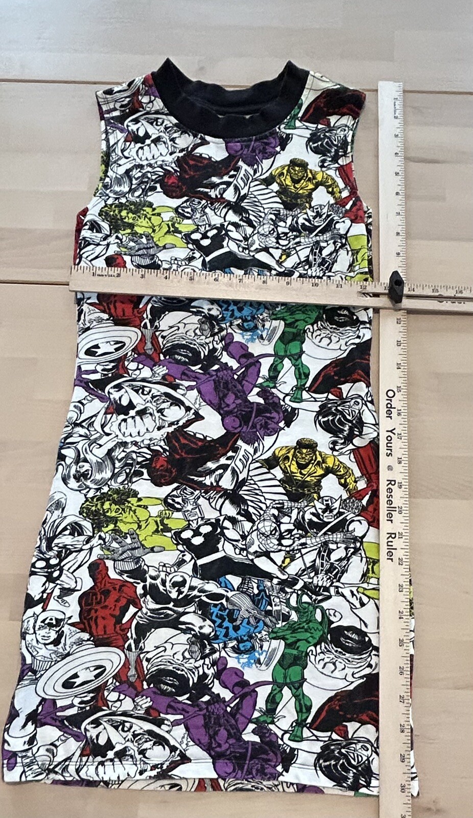 Marvel Comics Small Tank BodyCon Fitted Stretch Dress RN 71868 Hero’s & Villains