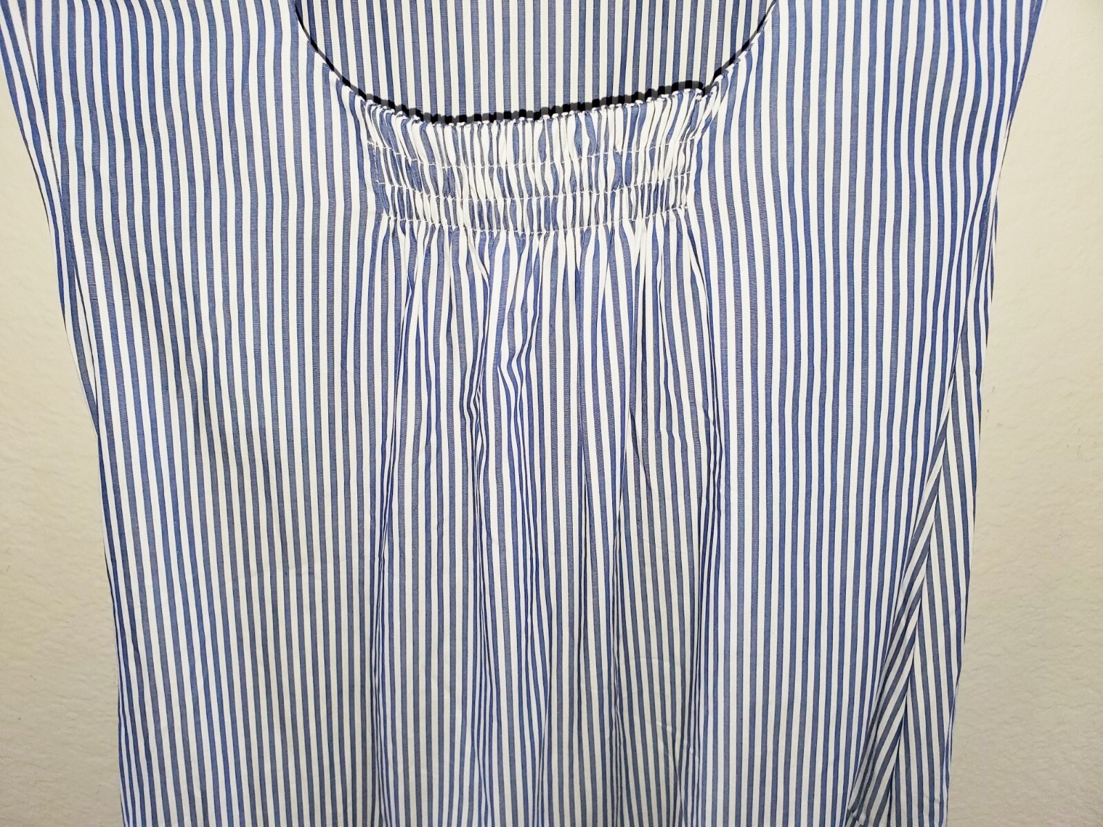 NWT Brooke Wright Cha Cha Maxi Dress Size Small Blue White Stripe Ruffled