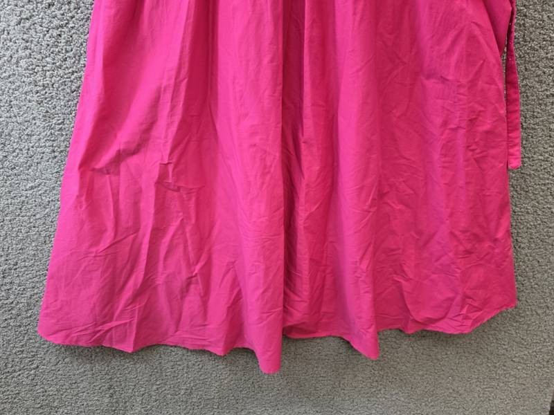 T Tahari Spread-Collar Button-Front Midi Dress Women’s 12 Tulip Pink Belted