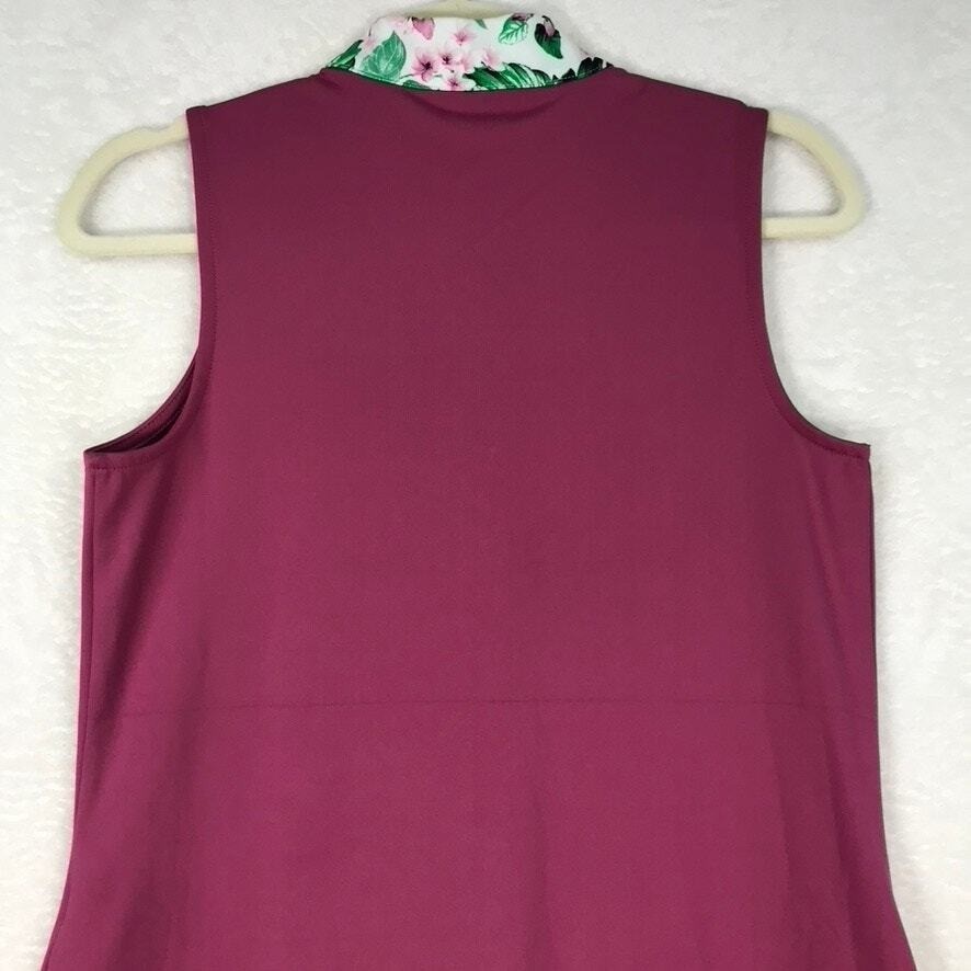 Tommy Bahama Activewear Dress Small Pockets Golf Tennis Prep Tropical 1/4 Zip **