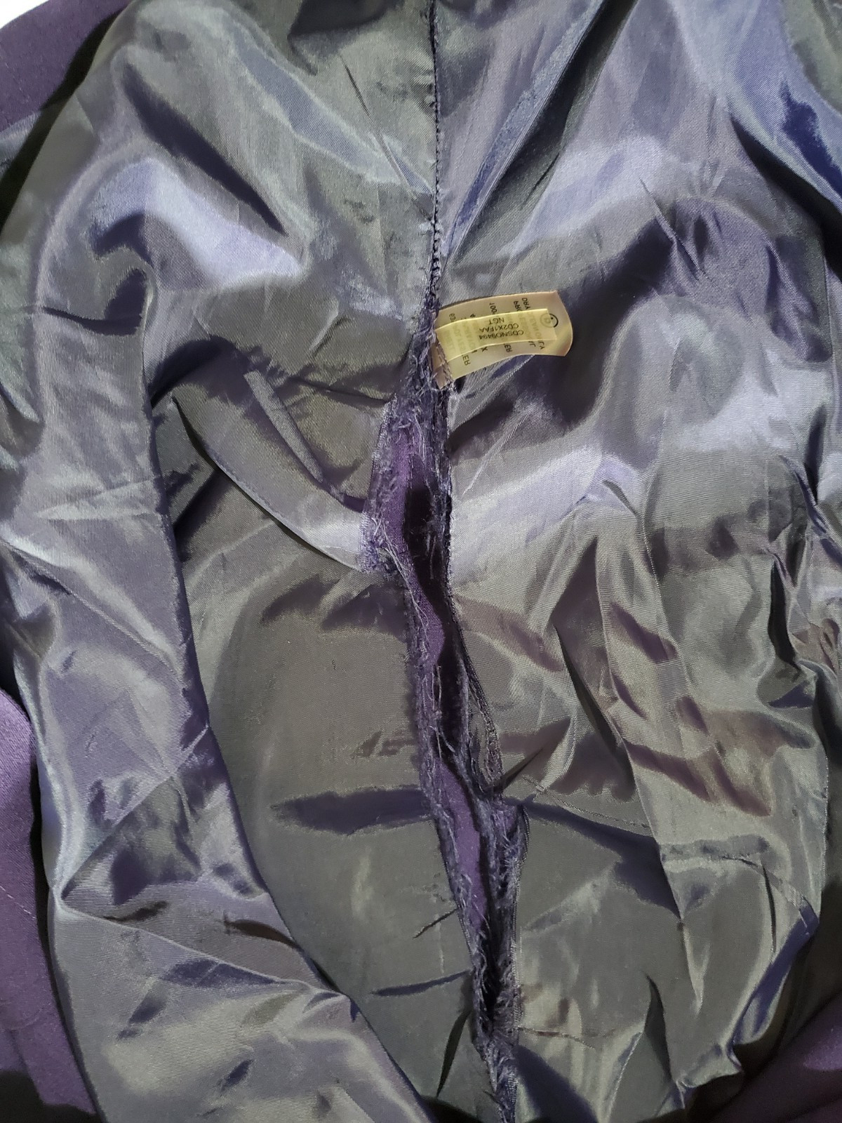 Calvin Klein Dress doubled breasted Size 6 Purple Belted Pockets Lined *FLAW