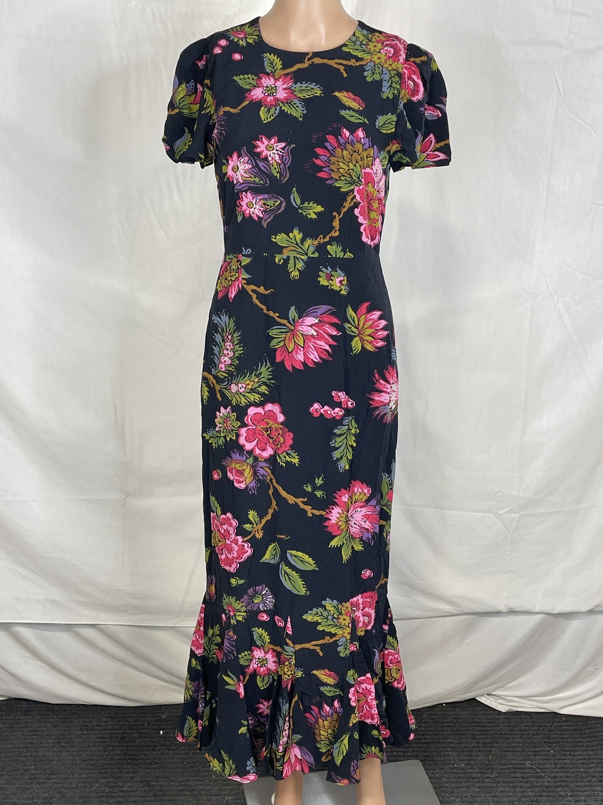 Rhode Women’s Dress Lulani Floral Print Midi, Ink Multi, Size 2