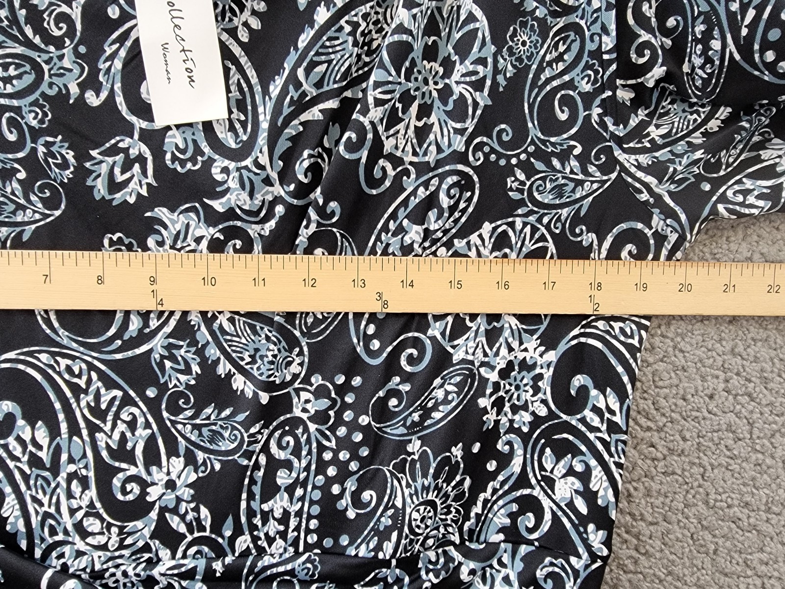 NY Collection Plus Size Elbow Sleeve Side Pleat Dress Womens 1X Verbena Pullover