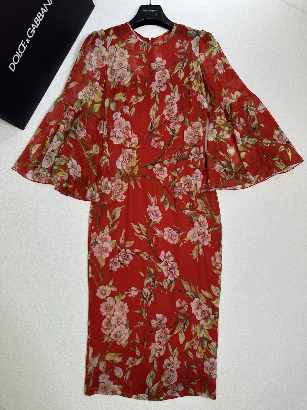 DOLCE & GABBANA dress £3500 worth IT size 38/INT XS/UK 6/US 2 NEW – SILK