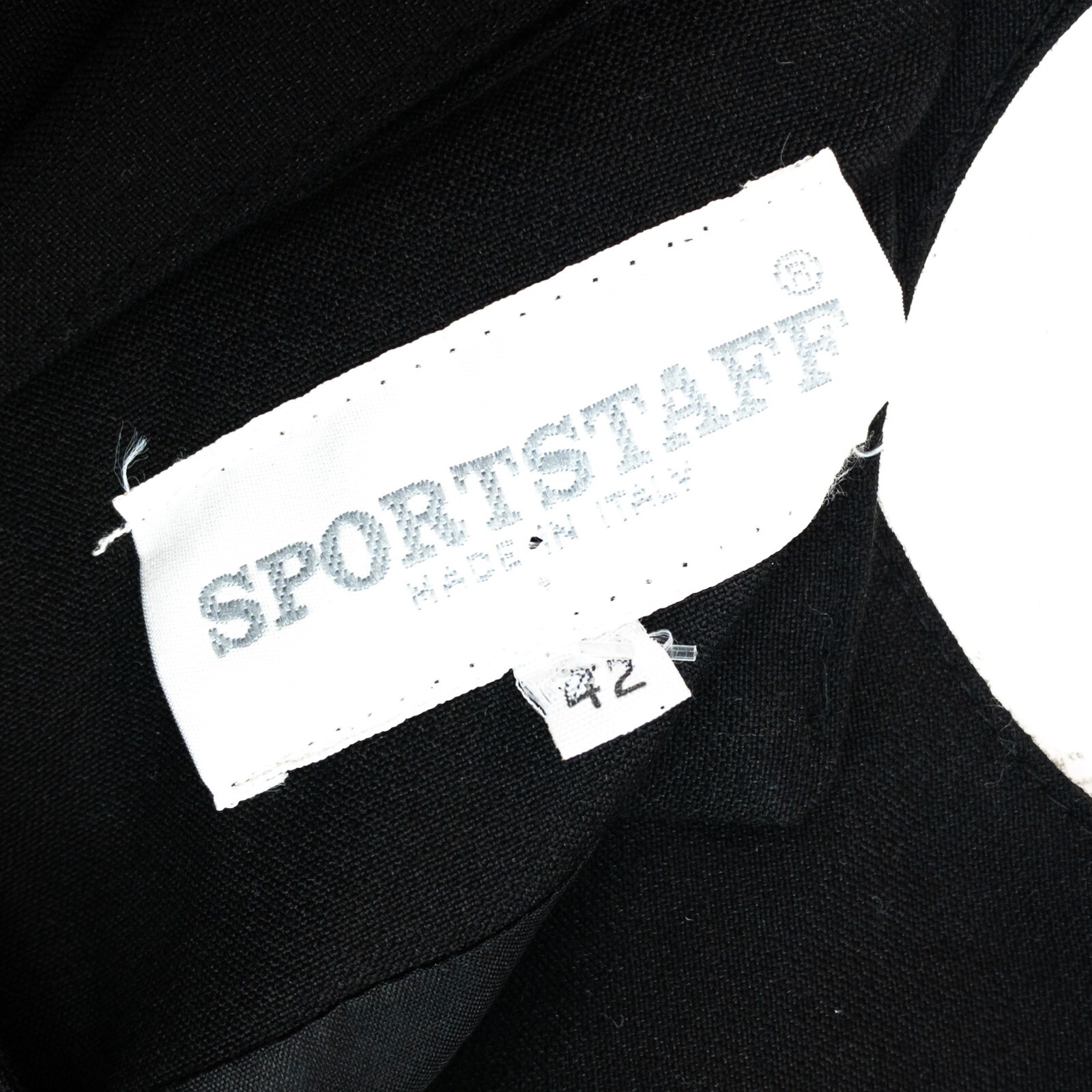 SPORTSTAFF Black Buckle Cross Strap Button Through Pencil Dress – Size 10 IT42