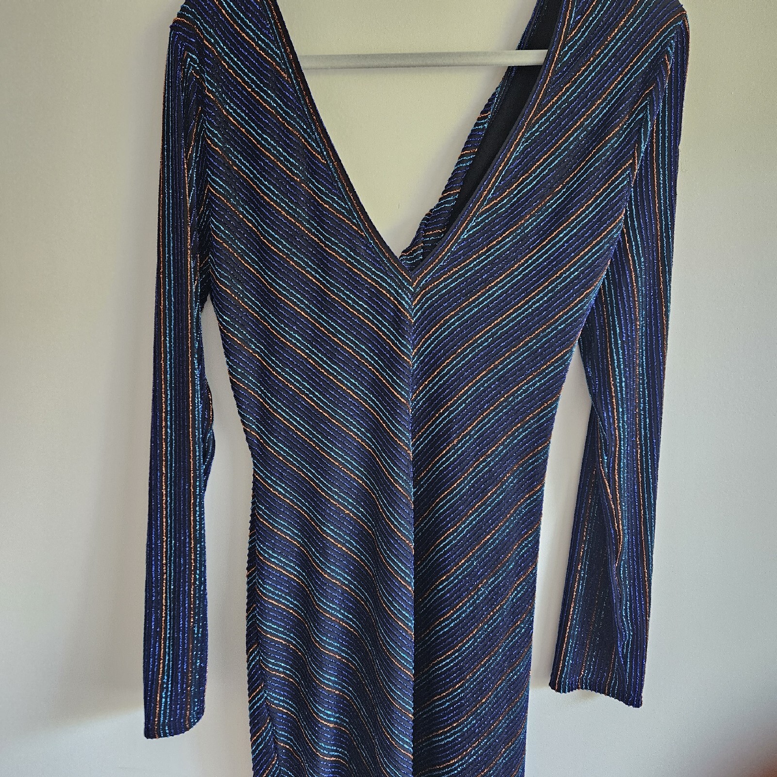 Astr The Label Twilight Multi Stripe Bodycon Dress Size L