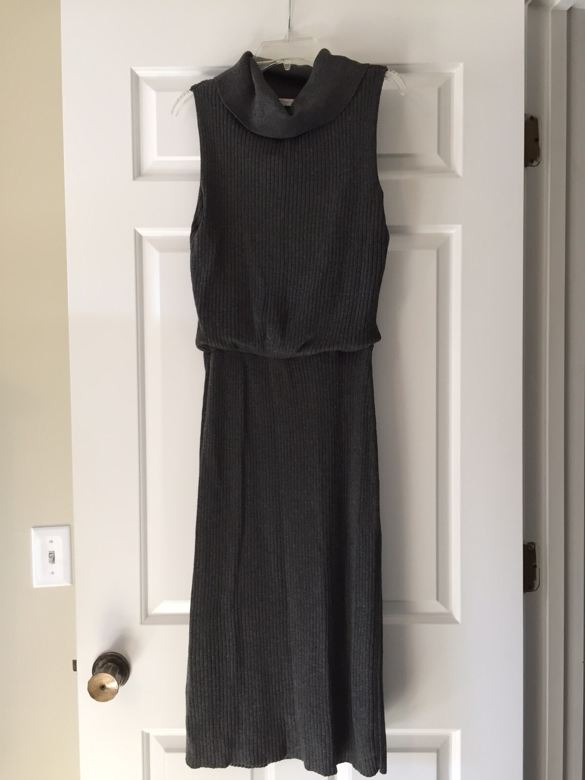 Cato XS North lights Charcoal gray dress sleeveless Warm winter spring long NWT
