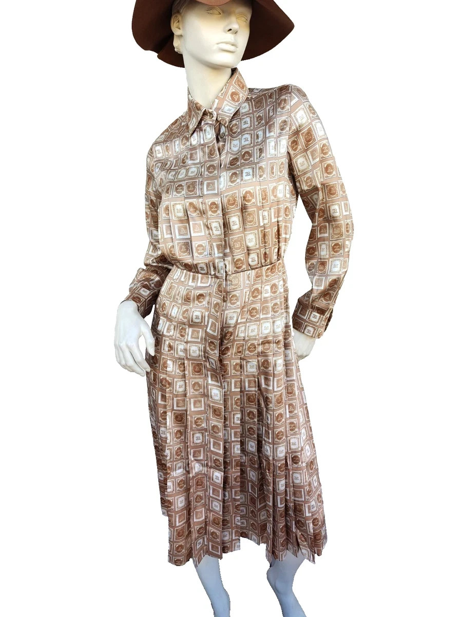 ✨MAX MARA Logo Printed Pleated Dress 36IT, 32De, 34Fr, 2US, 4GB
