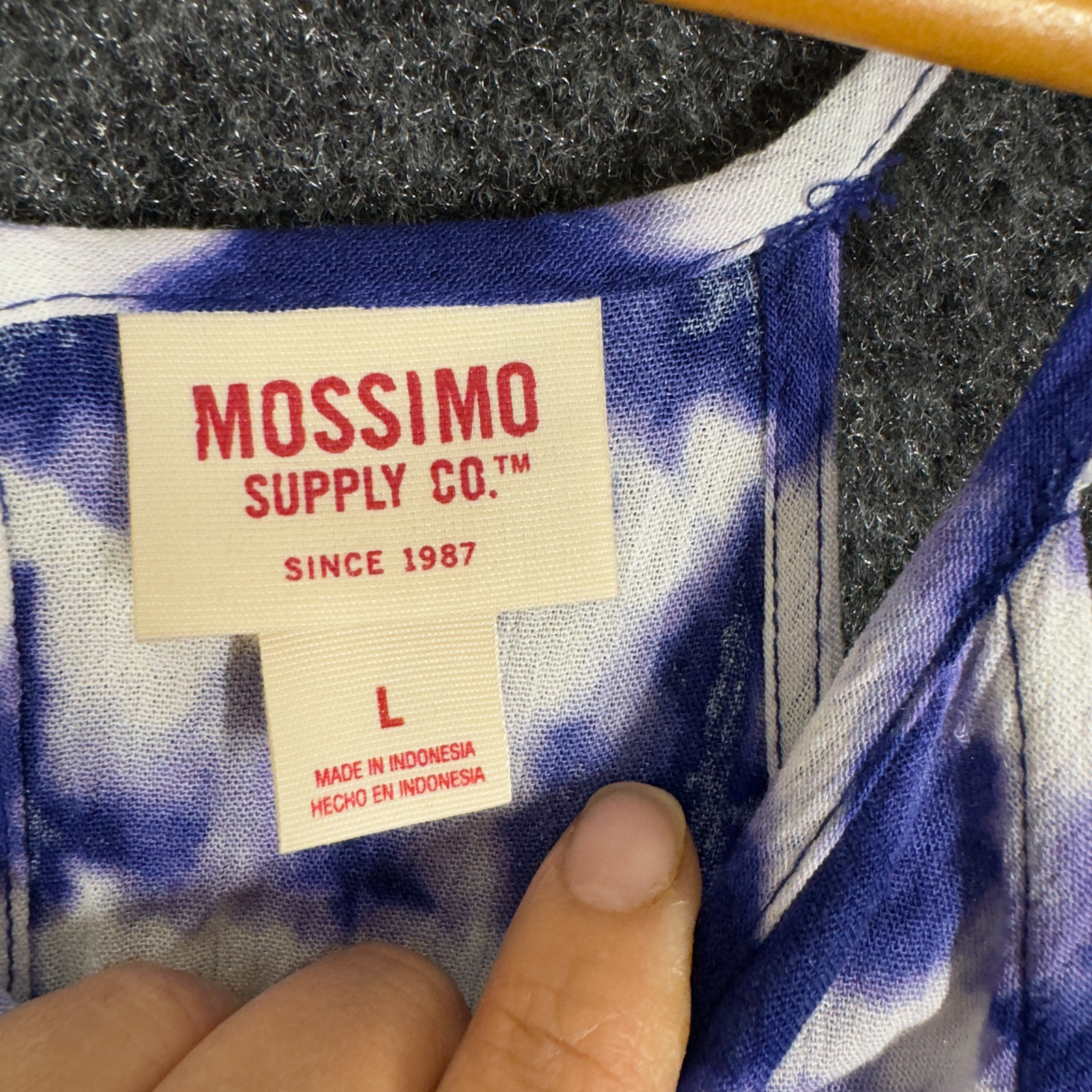 New Mossimo Dress Women L Large Blue Striped Maxi Long Sleeveless Hook & Eye