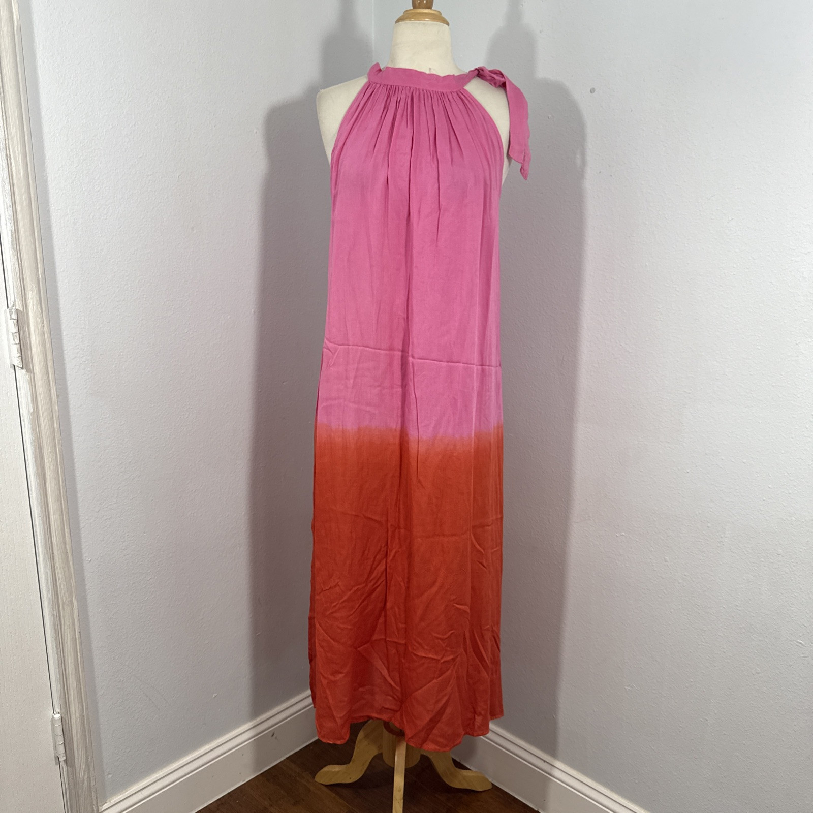 Mudpie Dress Women Small Pink Karen Sleeveless Maxi Beach Vacation