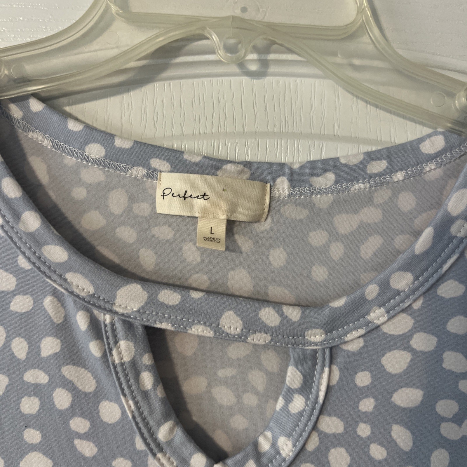Perfect L Blue White Polka Dot Dress Boardwalk Artsy. With Pockets