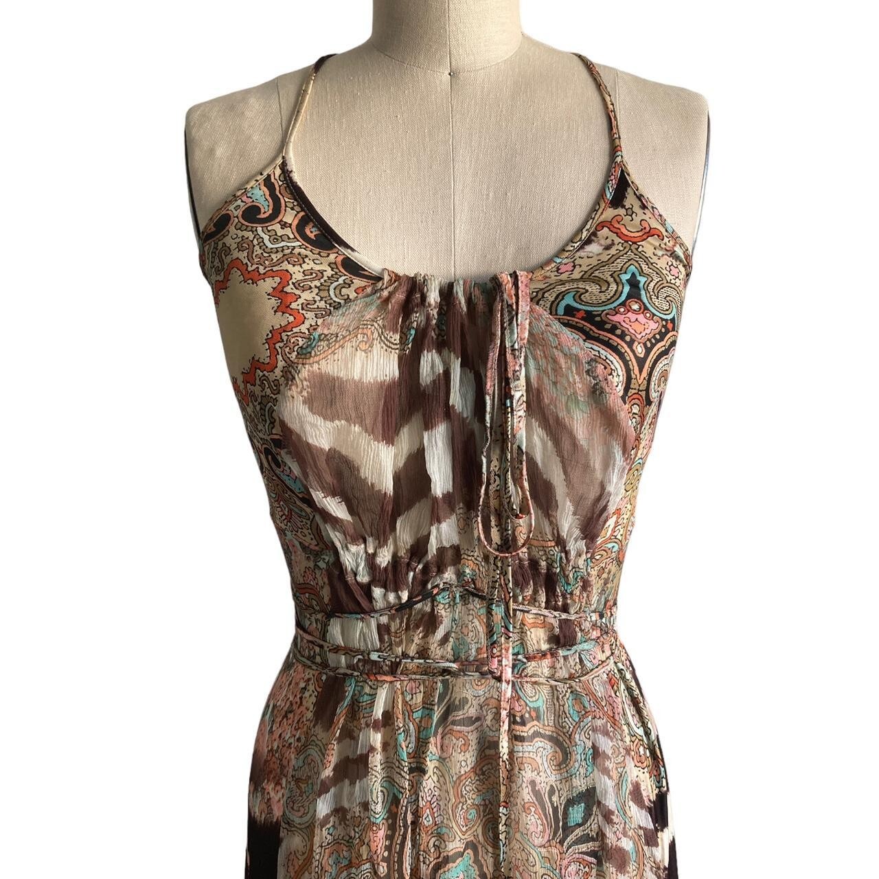 class by roberto cavalli 00s zebra & floral maxi dress