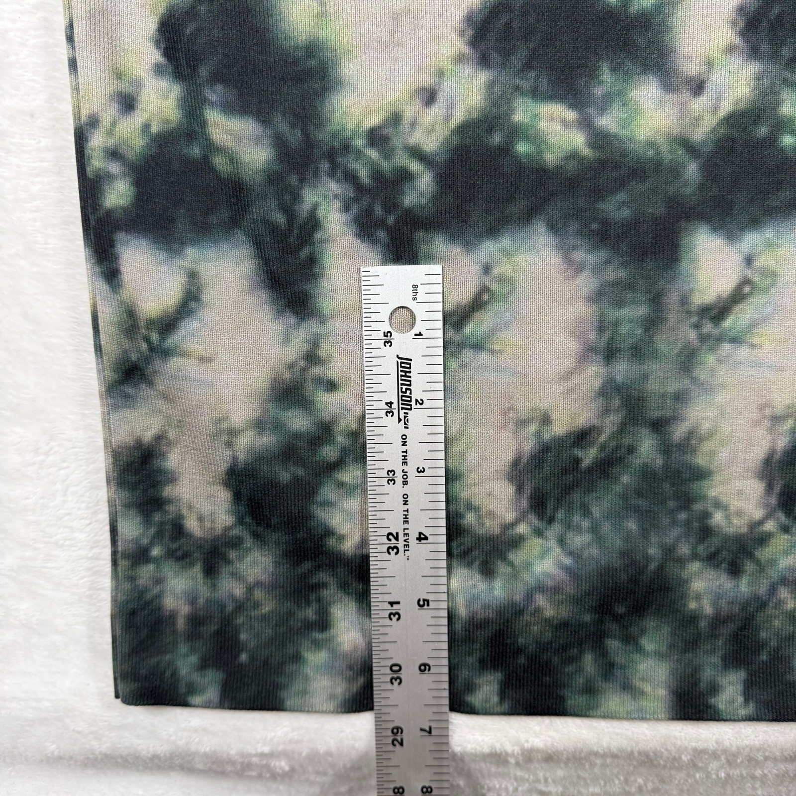 Zara Womens Large Green Tie Dye Ribbed Knit Bodycon Midi Slip Dress Sleeveless