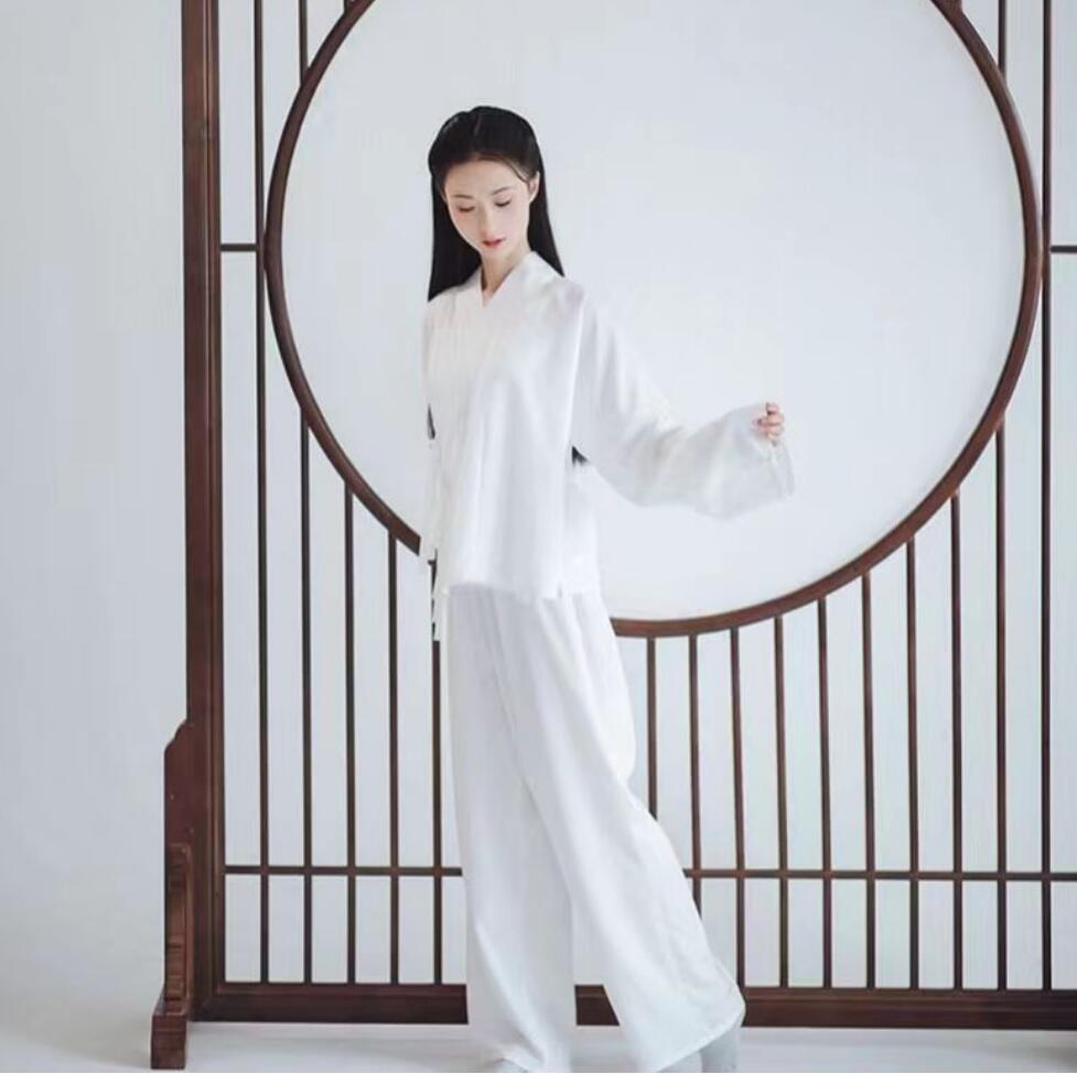 Yellow Hanfu Stage Dance Dress Tang Dynasty Weijin Ladies Ancient Chinese Style