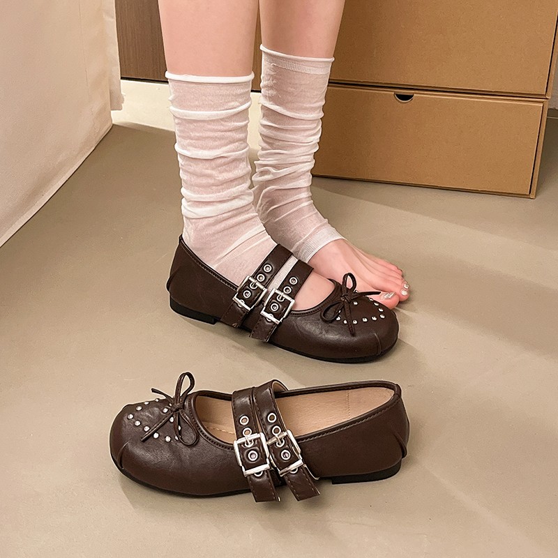 French Retro Rivet Mary Jane Shoes For Women, 2026 New Spring & Autumn…