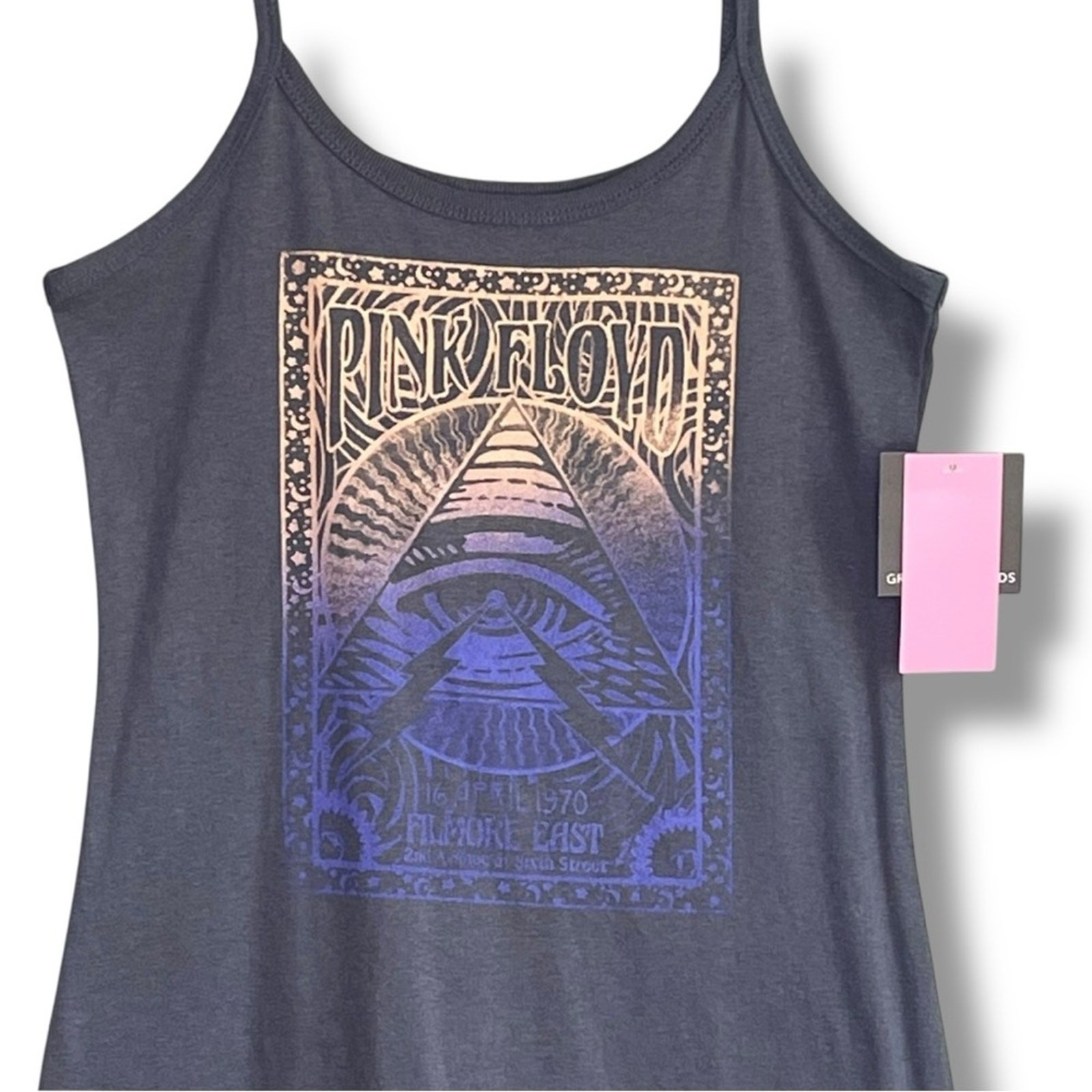 Grayson Threads Pink Floyd graphic tee spaghetti strap summer dress size medium