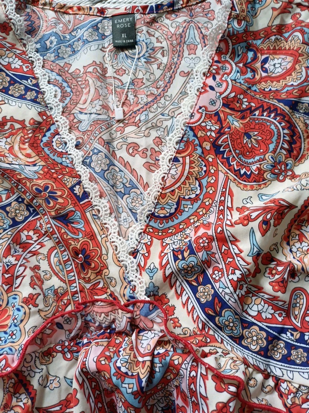 Pretty Boho Floral Paisley Print Floaty summer Dress 👗 Beach Holiday XL 14 16