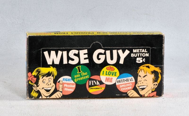 Vintage 1960 Topps Wise Guy Support Sloppiness Button