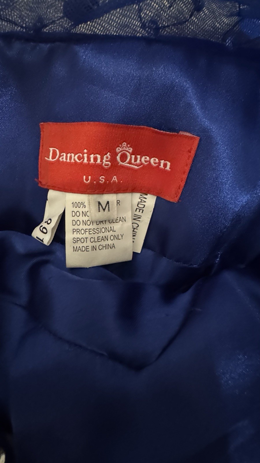 Dancing Queen Women’s Blue Sequin Sweetheart Chiffon Formal Long Gown Size M