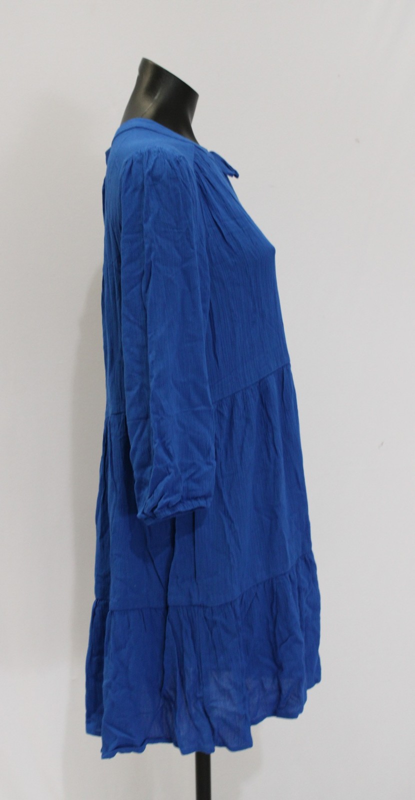 Market & Spruce Women’s Cassi Ruffle Neck Tiered Shift Dress CL8 Blue Medium