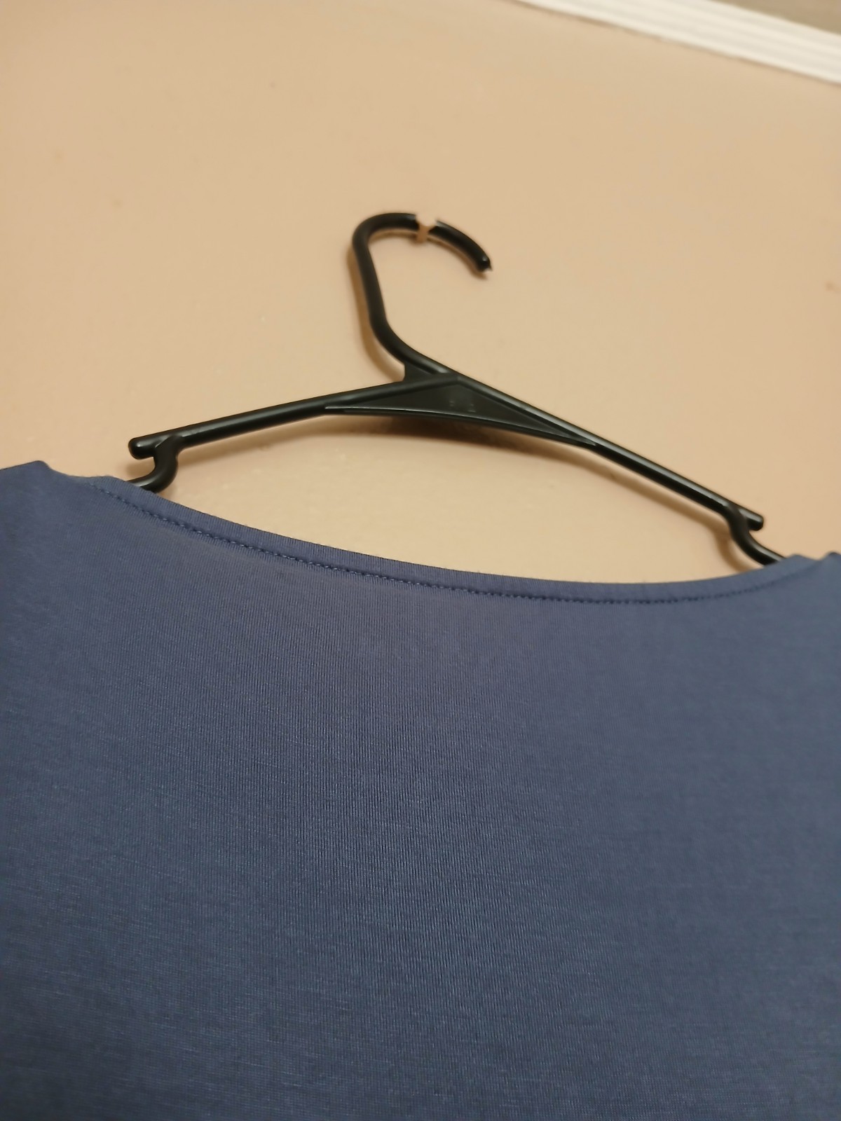 Eden Om Dress Medium Bamboo Shirt Comfort Stretch Casusl Pockets Blue V Neck