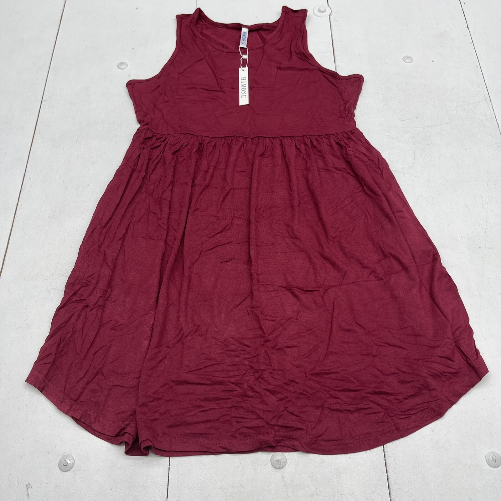HIMONE Red Sleeveless Casual Pocket Dress Women’s Size XL New