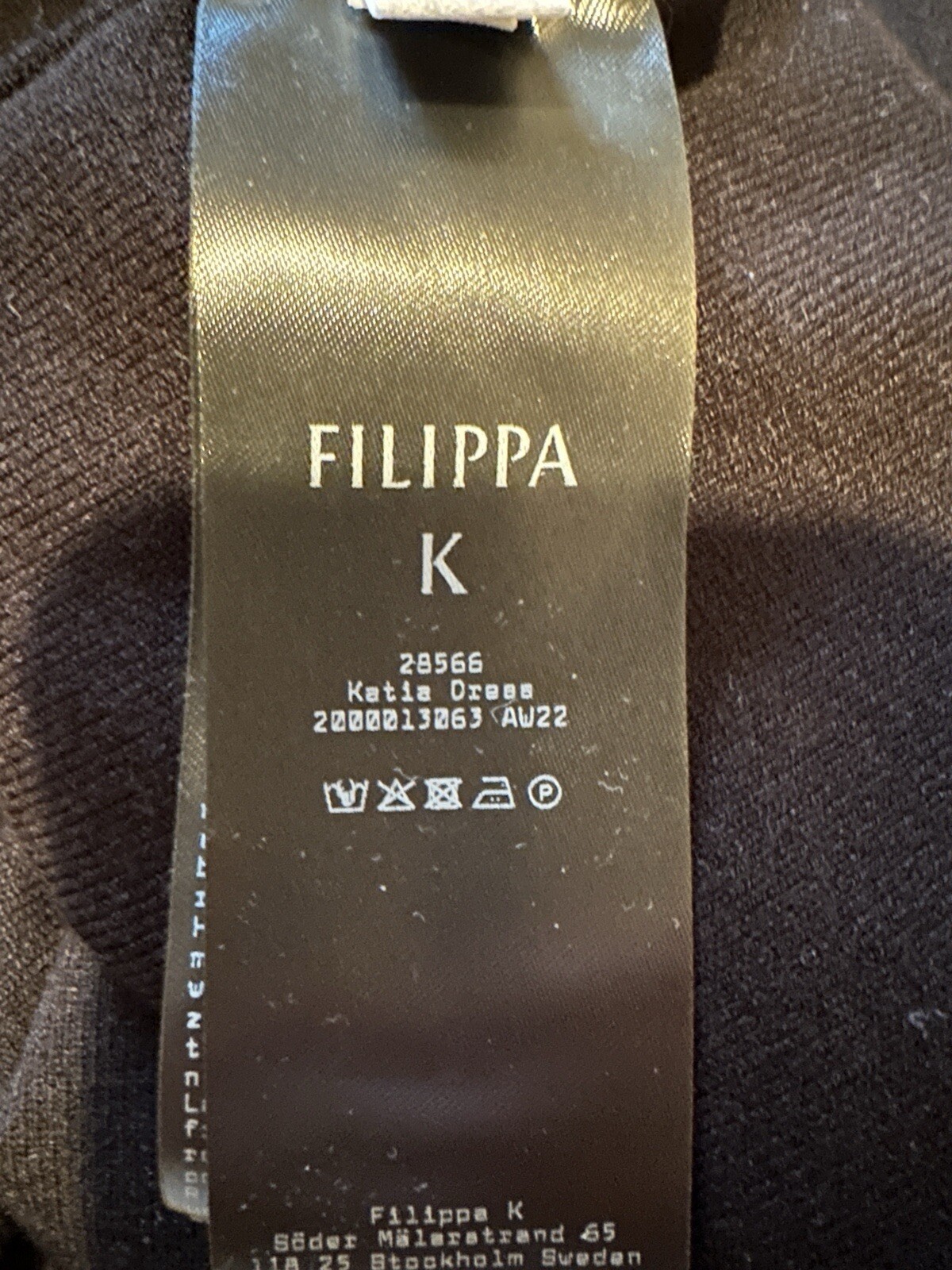Filippa K Black One Shoulder Katia Midi Dress. XL $260