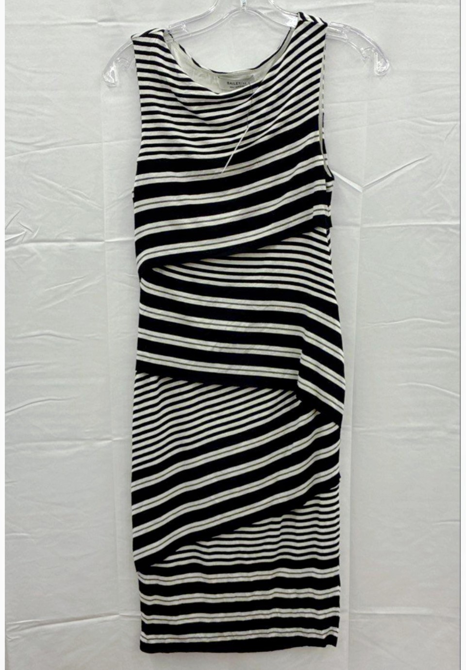 Anthropologie Bailey 44 Annabeth Black & White Striped Bodycon Dress Size -Small