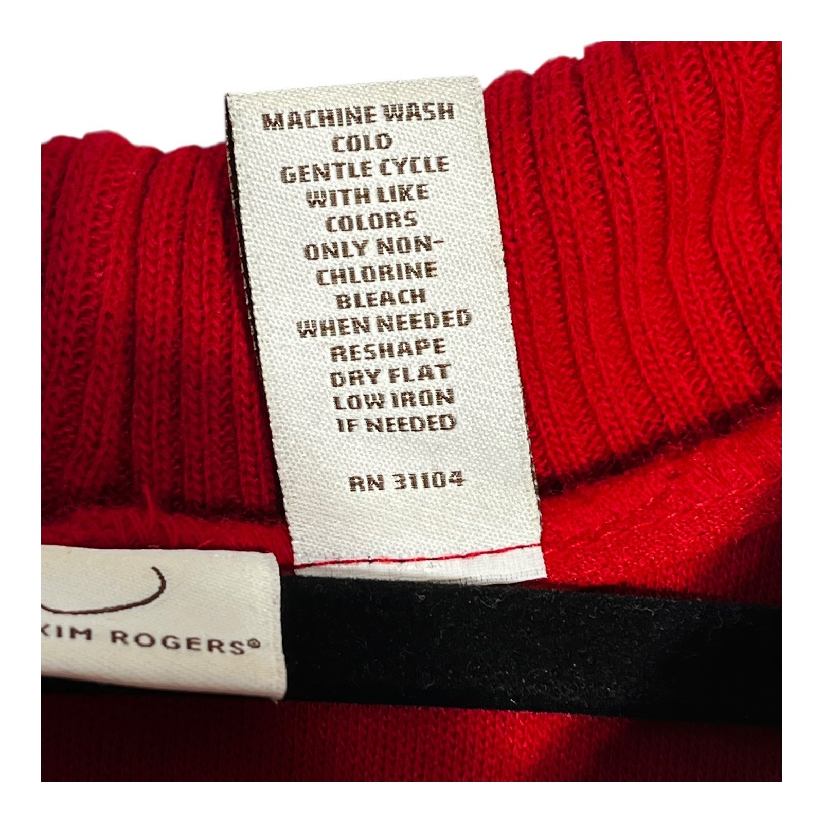 Kim Rogers Red Cowl Neck Long Sleeve Sweater Dress Size M