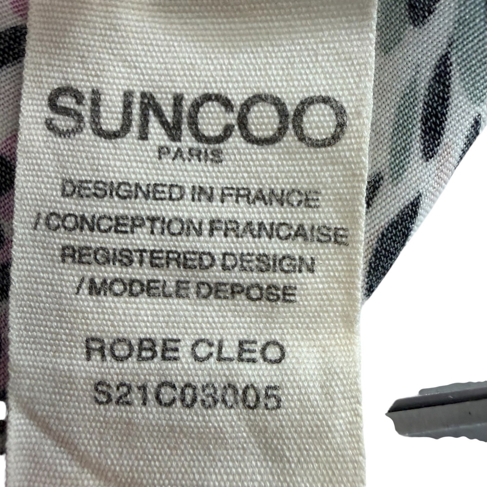 Suncoo Paris Robe Cleo Abstract Leaf Print Wrap Midi Dress Multicolor T2/Medium
