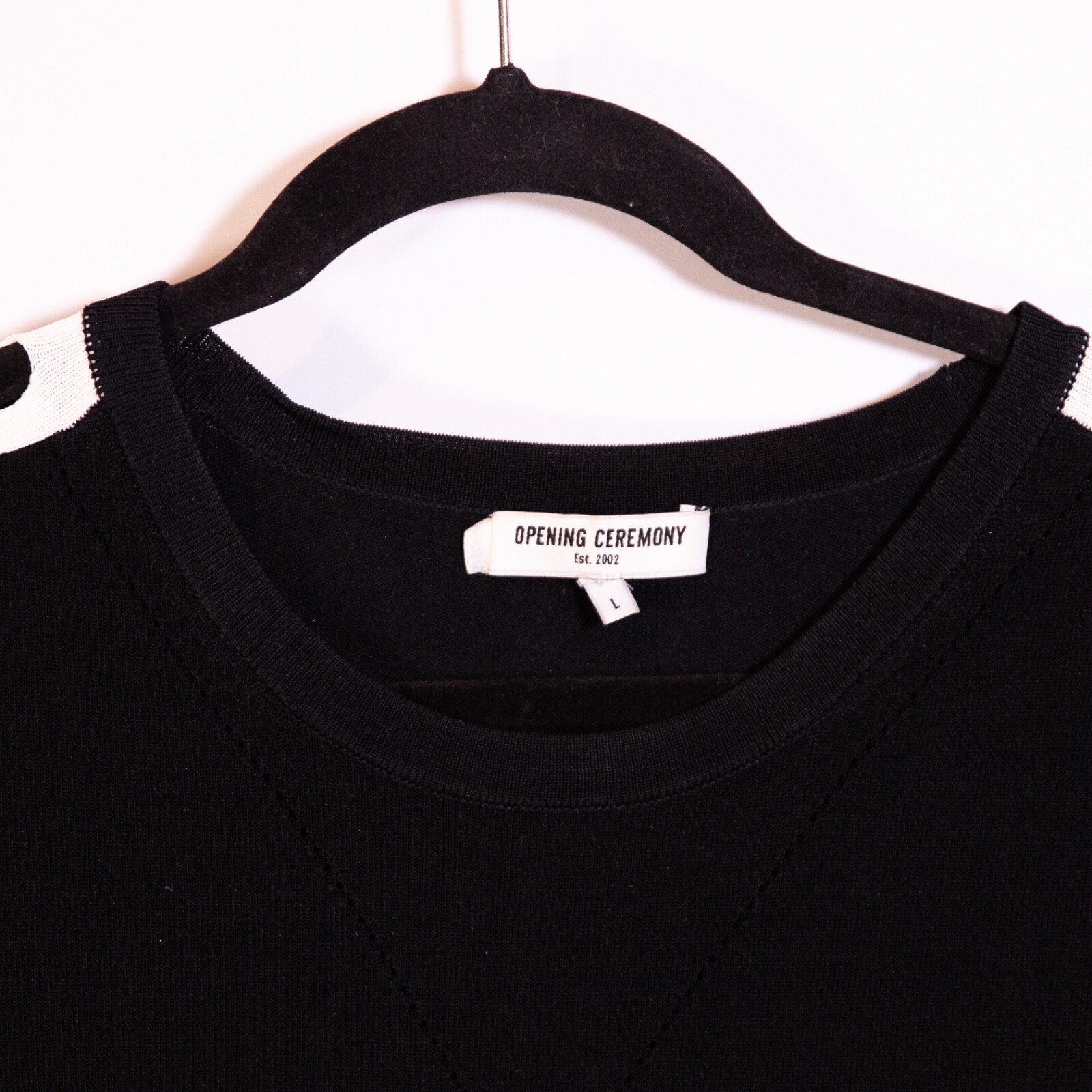 Opening Ceremony Sweater Knit Stretch Crew Neck Short Sleeve Bodycon Mini Dress