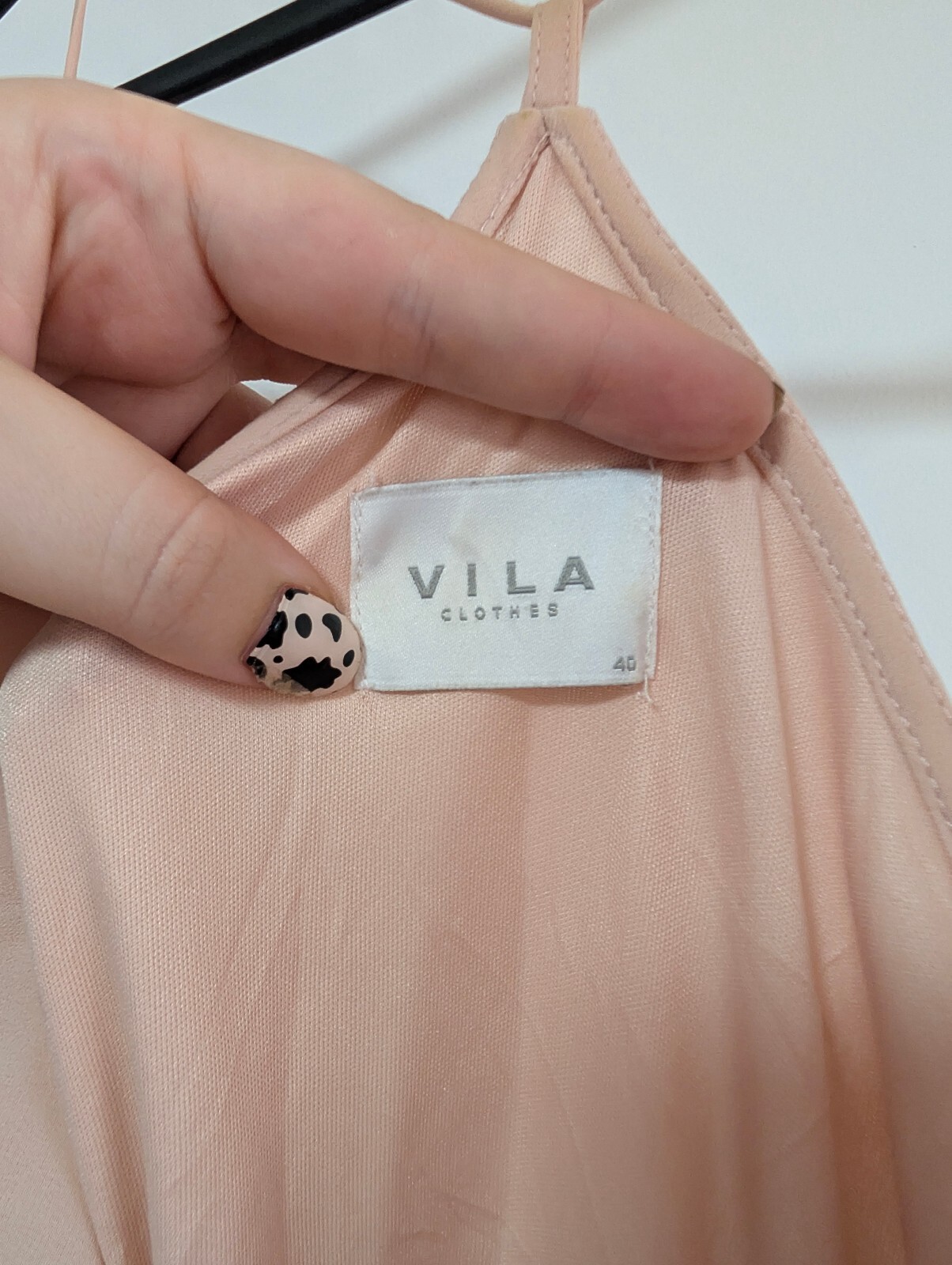 VILA Blush Pink Halterneck Midi Dress EU 40 UK 12 Ruffle Occasion Summer