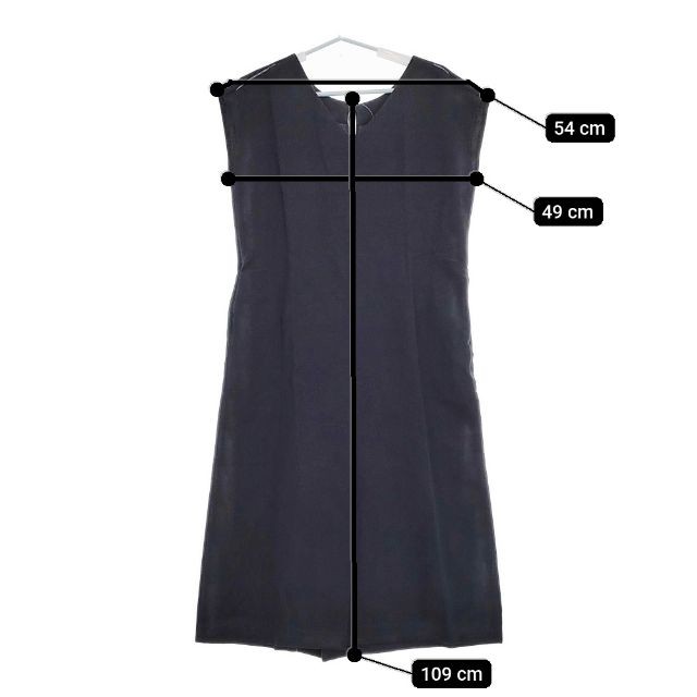 ANTIPAST Sleeveless Cotton Ramie Lace dress dark blue navy 5-0521S∞