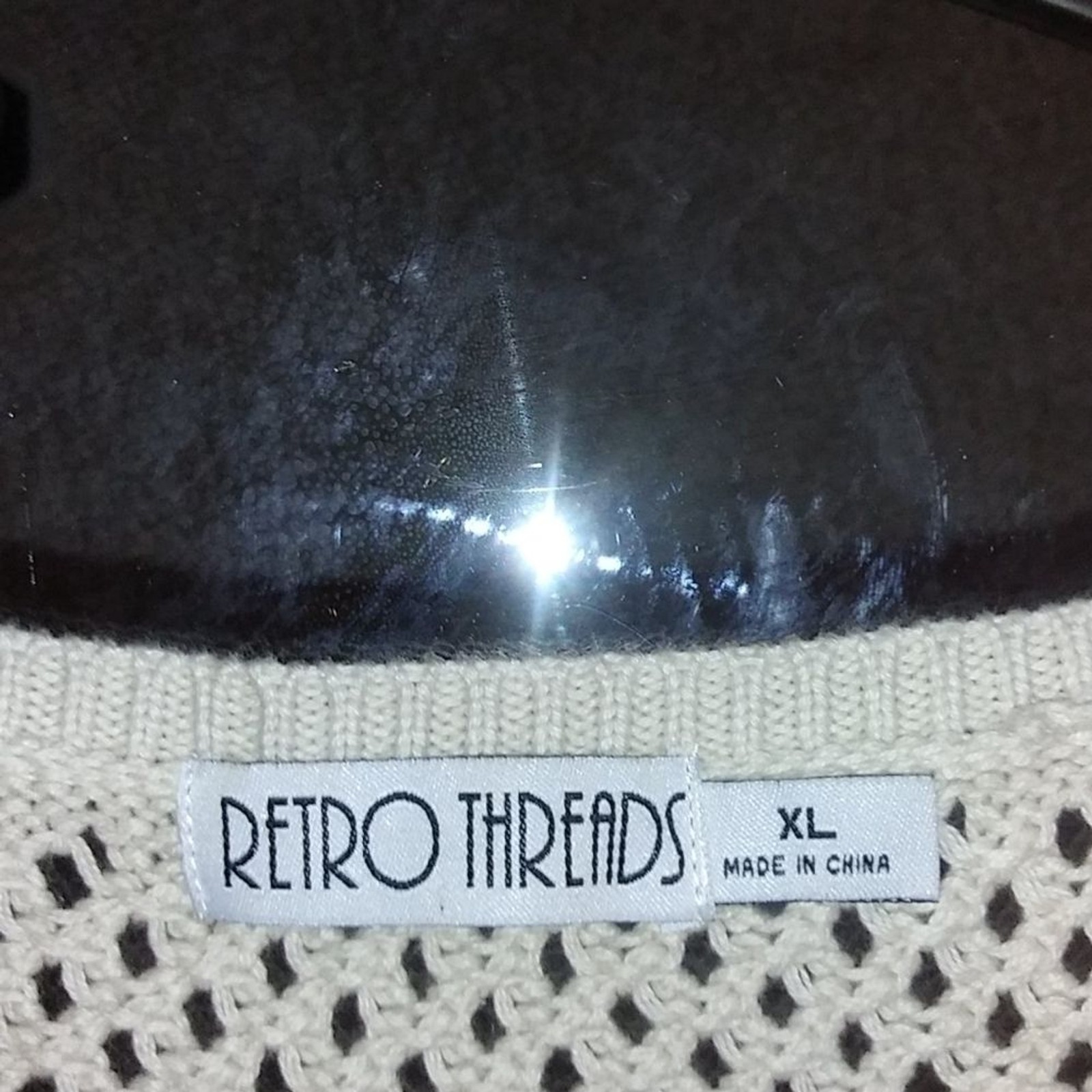 Retro threads crochet sweater dress tan