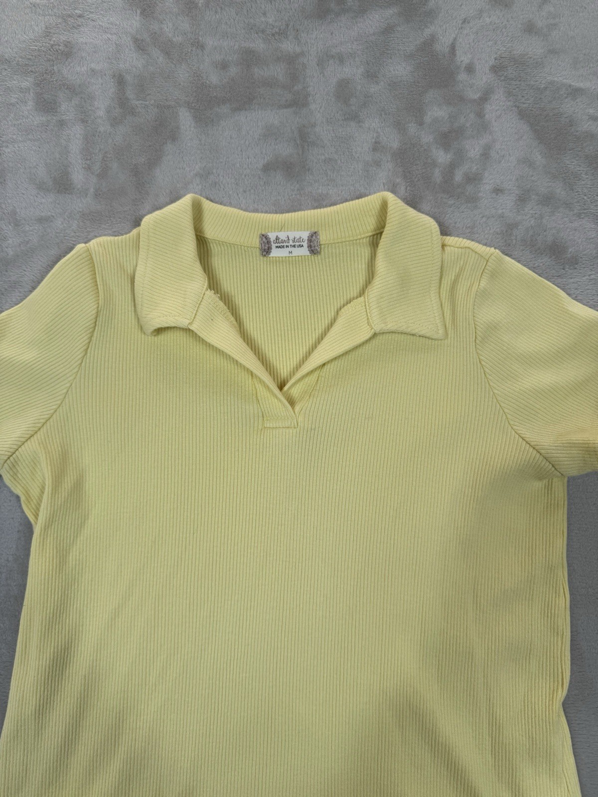 Altar’d State Medium Yellow Mini Short Sleeve T-Shirt Pocket V Neck Dress