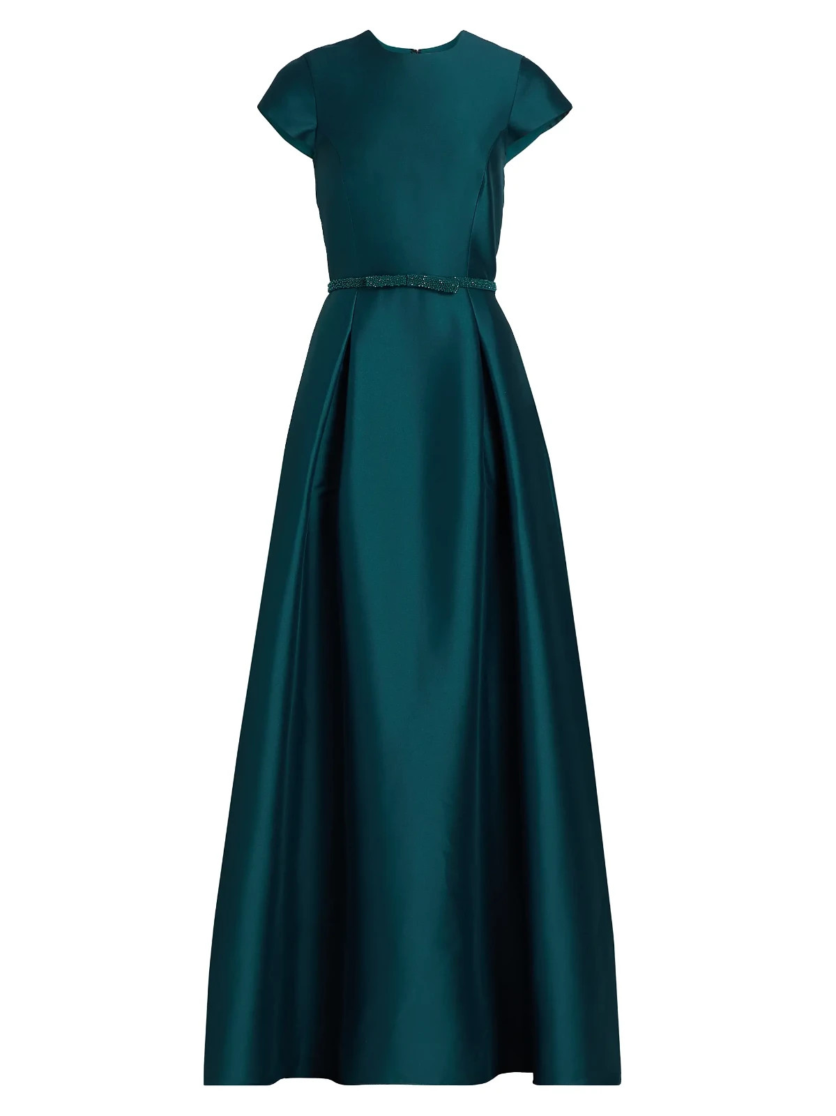 NEW, Sachin & Babi Blythe Embellished Satin Gown in Bottle Green Sz 20W #LD278