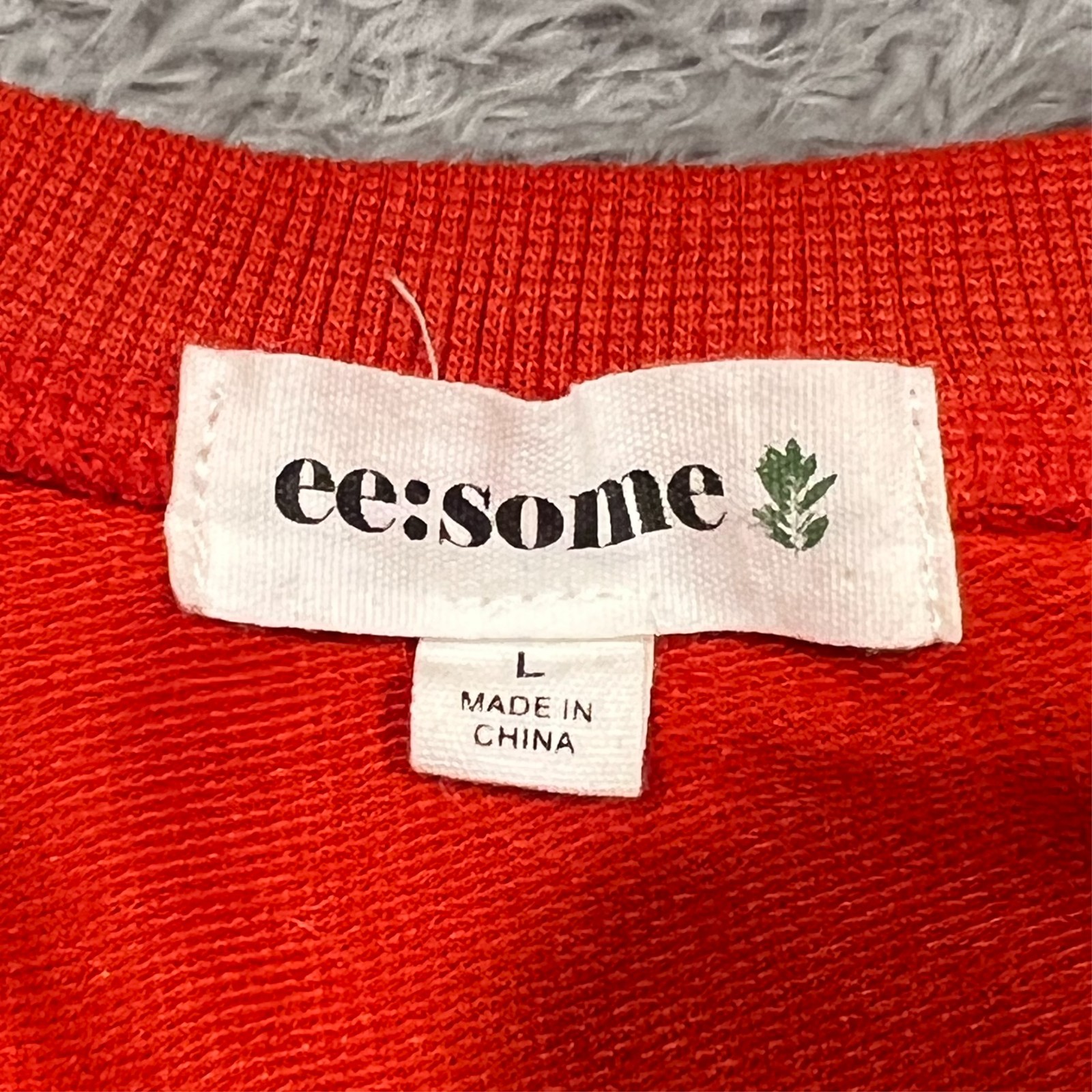 ee: some Shirt DressBurnt Orange Red Ruffle Cold Shoulder Long Sleeve Women’s L