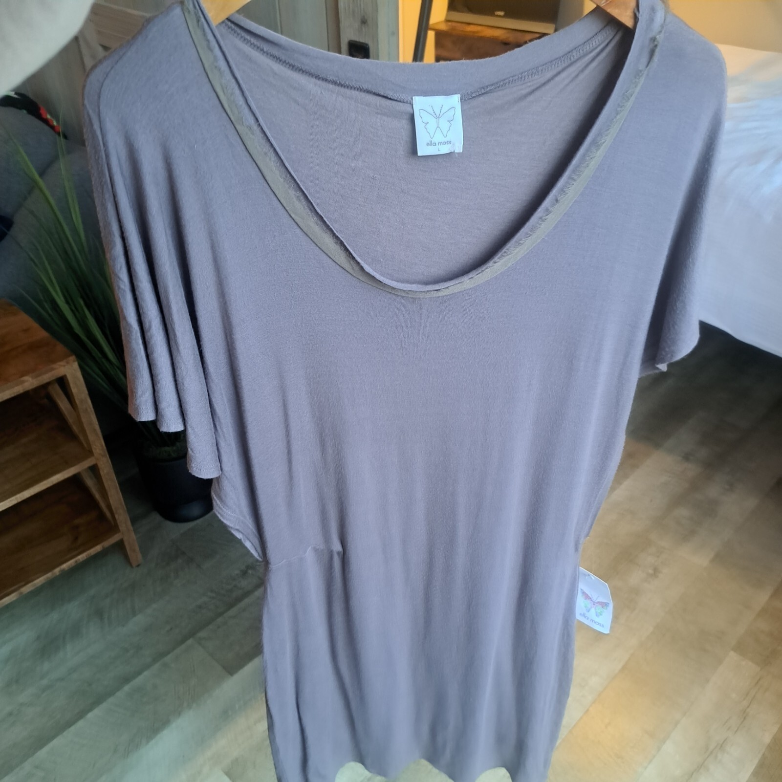 NEW Ella Moss Purple Scoop Neck Casua Tunicl Dress Size Large Women’s Pastel